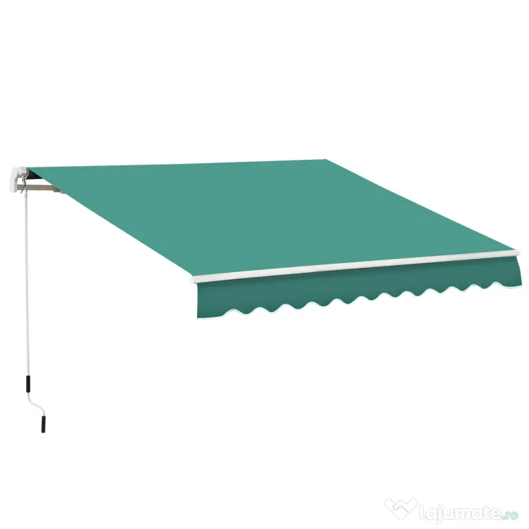 Outsunny Rulou Parasolar de Perete Impermeabil, Protecție UV și Rezistență la Apă, 295x245 cm, Verde | Aosom Romania