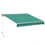 Outsunny Rulou Parasolar de Perete Impermeabil, Protecție UV și Rezistență la Apă, 295x245 cm, Verde | Aosom Romania