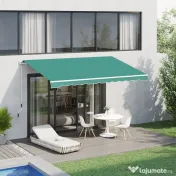 Outsunny Rulou Parasolar de Perete Impermeabil, Protecție UV și Rezistență la Apă, 295x245 cm, Verde | Aosom Romania