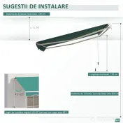 Outsunny Rulou Parasolar de Perete Impermeabil, Protecție UV și Rezistență la Apă, 295x245 cm, Verde | Aosom Romania
