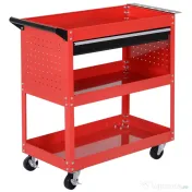 Durhand Carucior Scule Atelier – Rosu, 3 Niveluri, 70×35×75.5 cm 