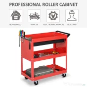 Durhand Carucior Scule Atelier – Rosu, 3 Niveluri, 70×35×75.5 cm 
