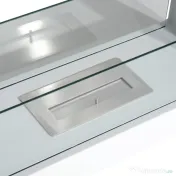 HomCom Șemineu pe Bioetanol din Oțel Inoxidabil cu 1 Rezervor 1.5LT 78 x 25 x 58 Alb