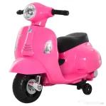 HOMCOM Motocicletă Electrică 6V pentru Copii 1.5‑3 Ani, Faruri Funcționale și Claxon, pentru Copii de 18-36 luni, 66.5x38x52 cm, Roz
