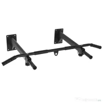 HOMCOM Bară de Tracțiune pentru Perete cu 3 Mânere Diferite, Bară de Tracțiune din Oțel, 93,5x65x17 cm, Negru