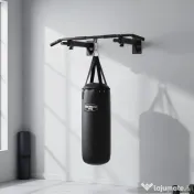 HOMCOM Bară de Tracțiune pentru Perete cu 3 Mânere Diferite, Bară de Tracțiune din Oțel, 93,5x65x17 cm, Negru 