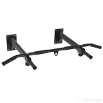 HOMCOM Bară de Tracțiuni pentru Perete 2 în 1 cu 3 Mânere Diferite, din Oțel, 93,5x65x17 cm, Negru
