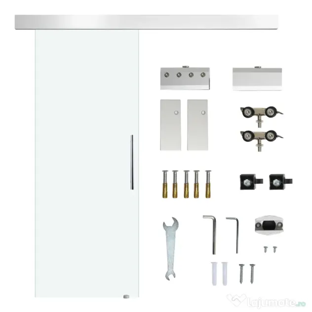 Homcom Usa Glisanta din Sticla pentru Interior, 210x75cm | Aosom Ro
