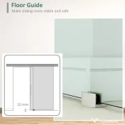Homcom Usa Glisanta din Sticla pentru Interior, 210x75cm 
