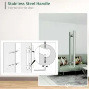 Homcom Usa Glisanta din Sticla pentru Interior, 210x75cm 