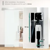 Homcom Usa Glisanta din Sticla pentru Interior, 210x75cm 