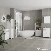 HOMCOM Dulap Sub Chiuvetă Baie, Spațiu Depozitare cu 2 Uși, MDF, 60x30x60 cm, Design Modern, Alb | Aosom Romania 