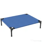PawHut Pat Ridicat pentru Câini și Pisici cu Cadru Metalic, 76x61x18 cm, Albastru