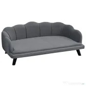 PawHut Canapea Gri pentru Câini până la 32kg, Tapiterie Lavabilă, Confort Maxim pentru Animale de Companie | Aosom Romania 