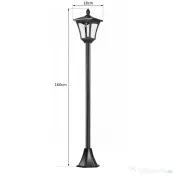 Outsunny Felinar LED Solar 160 cm – Design Negru pentru Gradina 