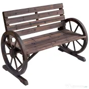 Banca din Lemn pentru gradina Outsunny , stil country, 105.5x56x75cm | Aosom Romania