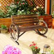 Banca din Lemn pentru gradina Outsunny , stil country, 105.5x56x75cm | Aosom Romania