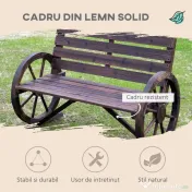 Banca din Lemn pentru gradina Outsunny , stil country, 105.5x56x75cm | Aosom Romania