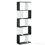 HOMCOM biblioteca de perete, 5 rafturi, 60x24x184.5cm