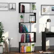 HOMCOM biblioteca de perete, 5 rafturi, 60x24x184.5cm 