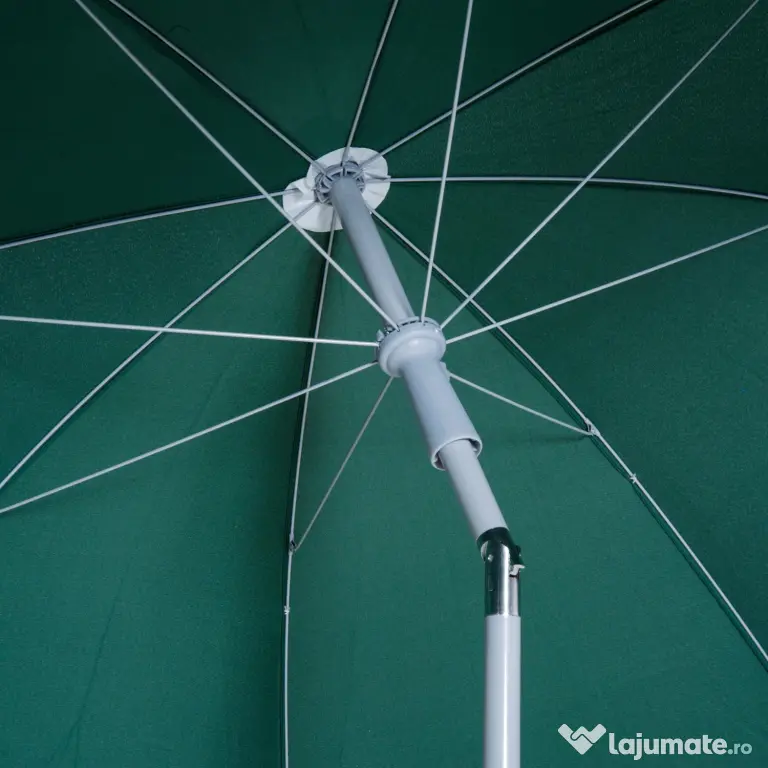 Outsunny Umbrela de Gradina cu acoperis inclinabil, Φ220cm Culoare verde Inchis | Aosom Romania