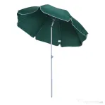Outsunny Umbrela de Gradina cu acoperis inclinabil, Φ220cm Culoare verde Inchis
