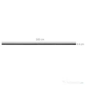 HOMCOM Kit Usa Glisanta 100kg max din Otel Carbon, pentru Usi Glisante cu Sina, 2 Manere, 2 Opritoare Usa, 2 Opritoare Podea, 183x4x0.6 cm