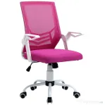 Vinsetto Scaun Ergonomic Roz – Suport Lombar, tesatura Confortabila