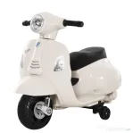 HOMCOM Motocicleta Electrica pentru Copii Baterie 6V Faruri si Claxon 18-36 luni Alba
