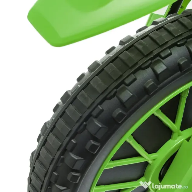 HOMCOM Motocicleta Electrica Copii 3-5 Ani 12V Baterie Recarregabil Rotite Verde | Aosom Romania