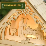 Homcom Calendar Advent – Lemn cu 24 Sertare & Luminite