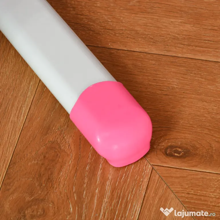HOMCOM Birou pentru Copii cu Scaun Reglabil, Masă cu Sertar, Lampă și Suprafață Înclinabilă, 80x49,5x82-104 cm, Roz | Aosom Romania