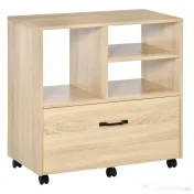 Vinsetto Mobilier Birou din Lemn cu Suport pentru Imprimantă, Design Elegant și Modern, Ideal pentru Birou Acasă | Aosom Romania 