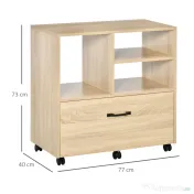 Vinsetto Mobilier Birou din Lemn cu Suport pentru Imprimantă, Design Elegant și Modern, Ideal pentru Birou Acasă | Aosom Romania 