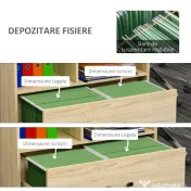 Vinsetto Mobilier Birou din Lemn cu Suport pentru Imprimantă, Design Elegant și Modern, Ideal pentru Birou Acasă | Aosom Romania 