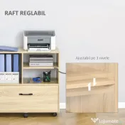 Vinsetto Mobilier Birou din Lemn cu Suport pentru Imprimantă, Design Elegant și Modern, Ideal pentru Birou Acasă | Aosom Romania 