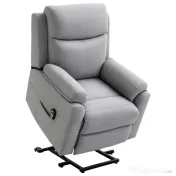 HOMCOM Fotoliu Electric, Reclinabil până la 160° cu Motor, Telecomandă și Suport pentru Picioare, 83x89x102 cm, Gri | Aosom Romania