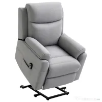 HOMCOM Fotoliu Electric, Reclinabil până la 160° cu Motor, Telecomandă și Suport pentru Picioare, 83x89x102 cm, Gri | Aosom Romania