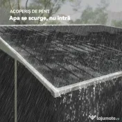 Magazie de Gradina Outsunny cu Usa Glisanta si Orificii de Aerisire, din Otel Galvanizat, 345x280.5x169-201 cm, Negru 