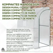 Outsunny 7' x 3' x 7' Outdoor Walk-In Greenhouse, Plant Nursery with Roll-up Windows, PE Cover, and 3 Wire Shelves, White 