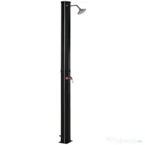 Dus Solar de Gradina Outsunny Incalzit 55° pentru Exterior, 35L cu Mixer, Negru | Aosom Romania