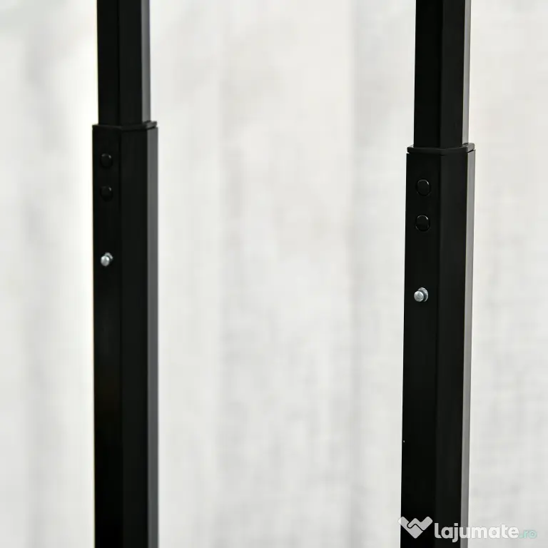 HOMCOM Valiză Profesională pentru Machiaj, Aluminiu și Oțel Armat, cu Încuietoare și Roti, Negru 36x23x58cm | Aosom Romania