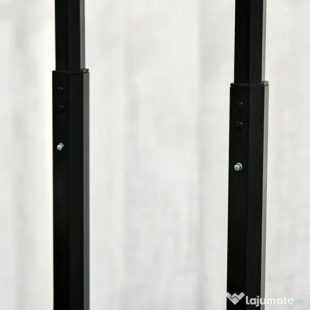 HOMCOM Valiză Profesională pentru Machiaj, Aluminiu și Oțel Armat, cu Încuietoare și Roti, Negru 36x23x58cm | Aosom Romania