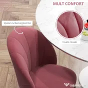 Homcom Set 2 Scaune de Sufragerie din Catifea, Capitonate, Elegante pentru Salon, 52x54x79 cm, Roșu | Aosom Romania 