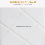 HOMCOM Set de 4 Scaune de Dining, Scaune Moderne pentru Sufragerie și Bucătărie, Piele Ecologică și Picioare din Oțel, Negru 