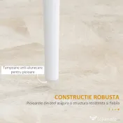 HOMCOM Set de 4 Scaune de Dining, Scaune Moderne pentru Sufragerie și Bucătărie, Piele Ecologică și Picioare din Oțel, Negru 