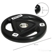 SportNow Set 2 Discuri 20kg – Otel Cauciucat, Cu Manere Ergonomice