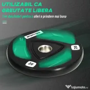 SportNow Set 2 Discuri 20kg – Otel Cauciucat, Cu Manere Ergonomice