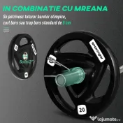 SportNow Set 2 Discuri 20kg – Otel Cauciucat, Cu Manere Ergonomice