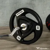 SportNow Set 2 Discuri 20kg – Otel Cauciucat, Cu Manere Ergonomice